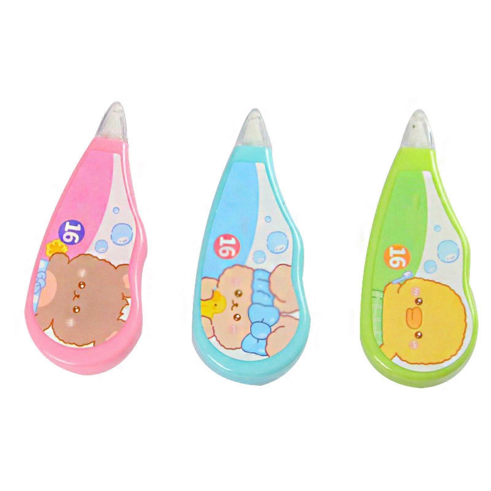 Cute Large Correction Belt for Students, High Capacity Learning Accessories, Random Color Pack of 5, Perfect for Homework