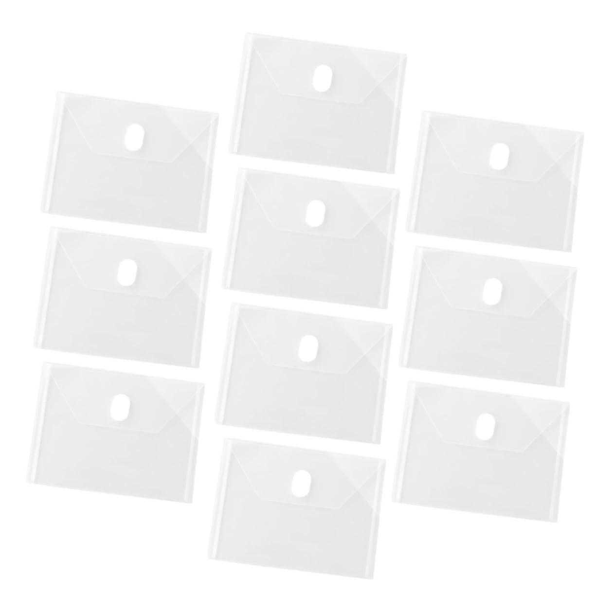 Transparent Document Folders With Closure 10-Pack Clear Reusable Folders For Photos, Receipts And Documents, Office Use
