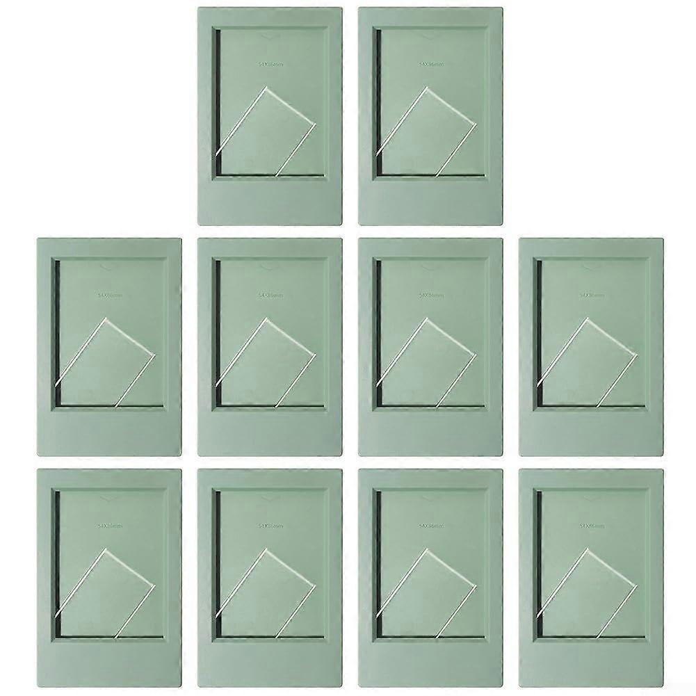 Colorful Mini Picture Frame Set, 10 Frames for 5.1 x 7.6 cm Photos, Compatible with Fujifilm Instax Models, Green