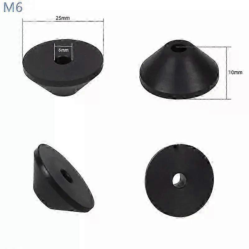 10pcs 6mm 8mm Non Slip Rubber Fittings To Fix Loose Toilet Seats Black Water Tank Screw Sealing Ring M6 M8 Conical Type Gasket