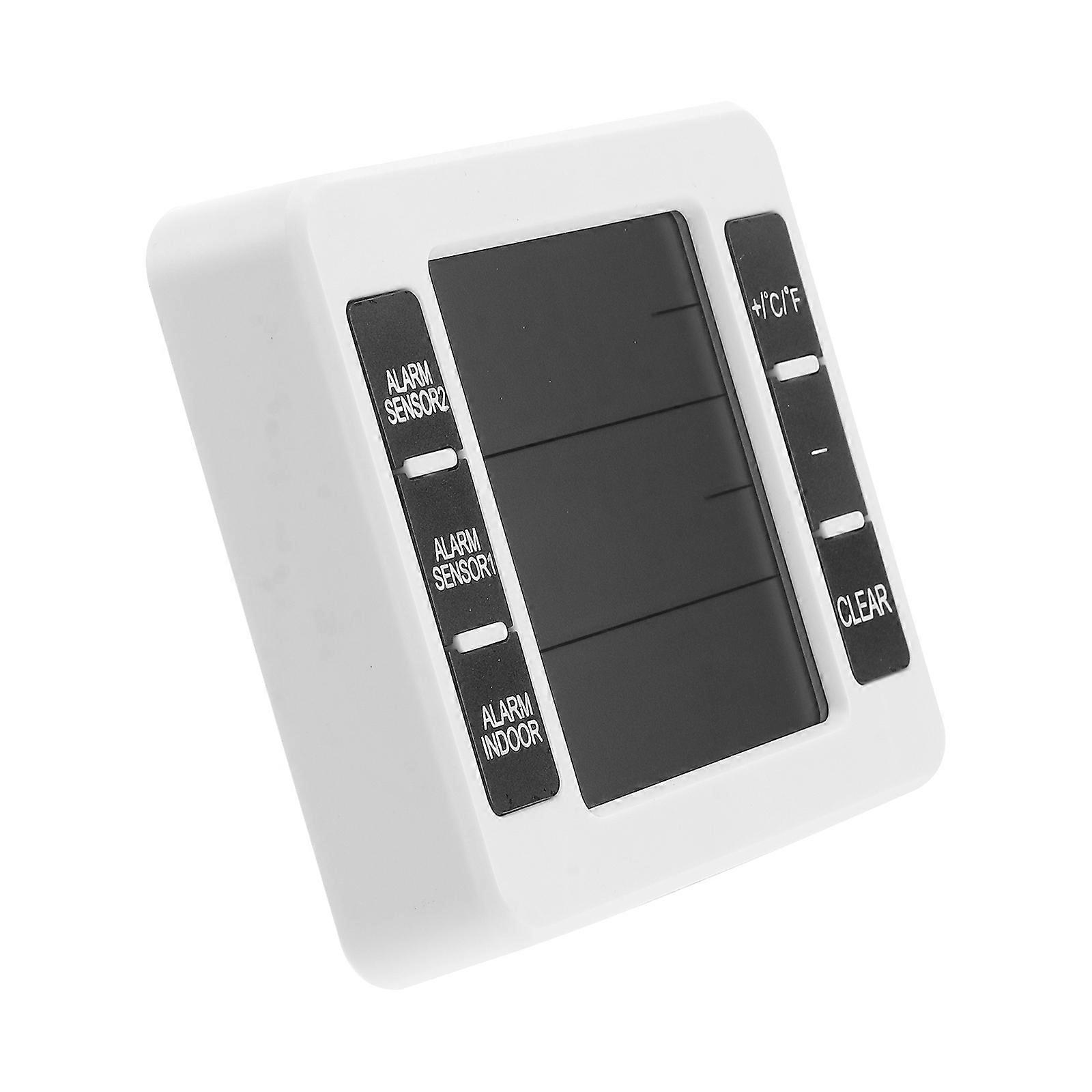 Remote Refrigerator Thermometer Indoor Home Temperature Gauge LCD Display High and Low Records Monitoring System Upright Stand Wall Mountable 1Pcs