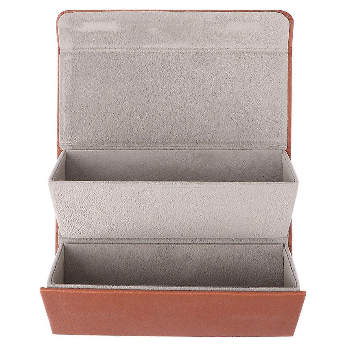 Jewelry Storage Box Portable Jewelry Case Rectangular Simple Design For Travel Daily Use 1Set