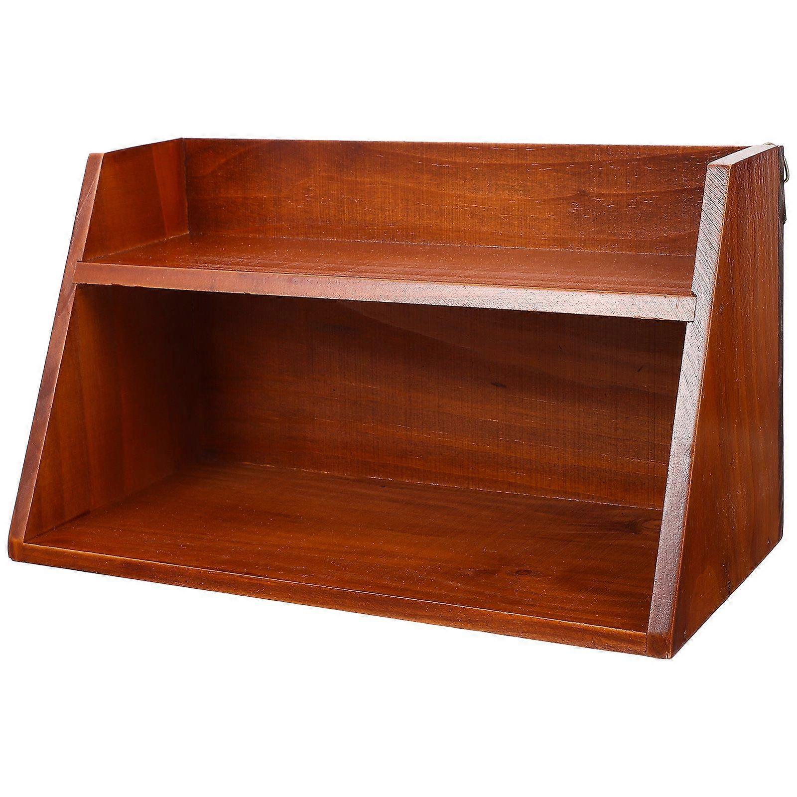 Convenient Multi-layer Organizer Rack Desktop Storage Holder Wood Craft Storage Shelf