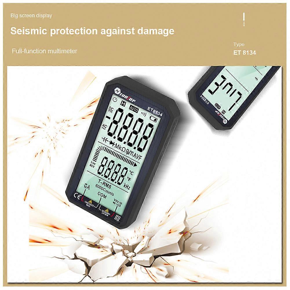 4.7 Inch LCD Screen Portable Multimeter AC DC Voltage Current Measurement Capacitance Resistance Tester with Backlight Function Multifunction Tool