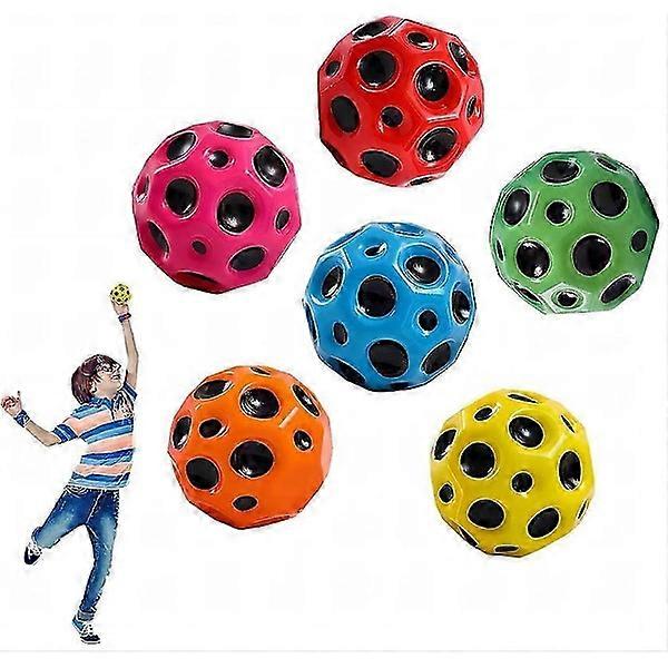 6-pack Astro Bouncy Balls, Space Theme Rubber Bouncy Balls for Kids [HK] 6pcs mix