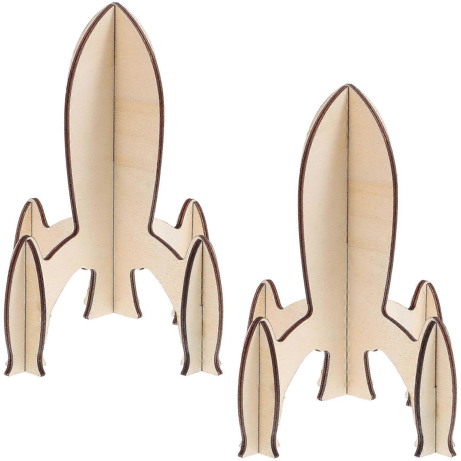 Educational 3D Rocket Model Puzzles Kits For Kids And Teens Perfect For Parent-Child Bonding In Beige With Fun 2Pcs