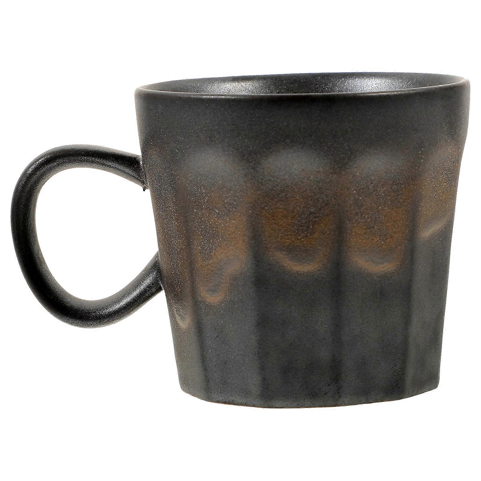 Ceramic Breakfast Mug Stylish Portable Milk Cup Japanese Design Heat Insulation Scalding Resistant Daily Use Gifting