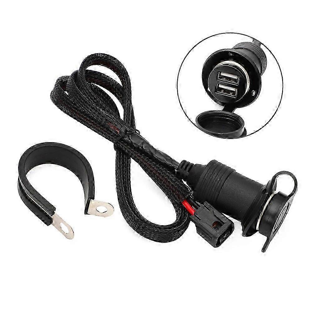 For Honda CRF300L CRF250L - Rally Dual USB Accessory Outlet Socket Switched Power 17 on Plug And Play Dustproof SZRH A-GB