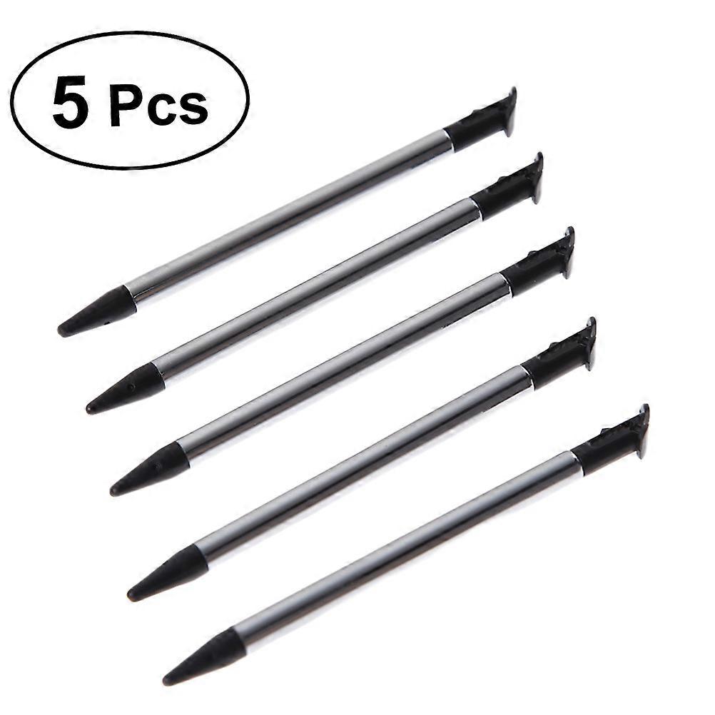 Rubber Tip Stylus for Touch Screen Devices High Precision Pen with Replaceable Tips Black Plastic and Metal 5 Pieces