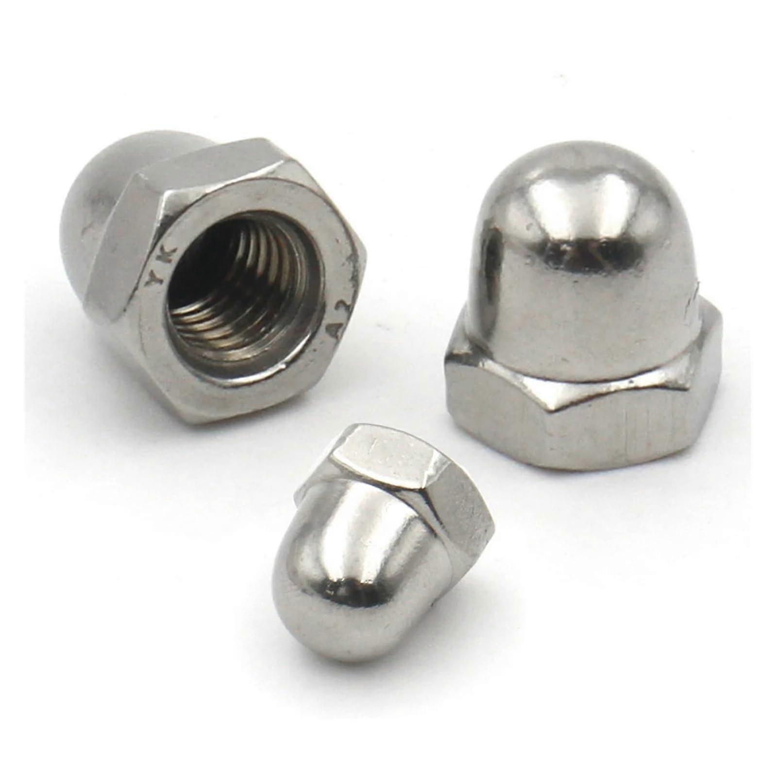 M3 M4 M5 M6 M8 M10 M12 M14 M16 Galvanised Stainless Steel Cap Nut Hex Nut DIN1587 Zinc Plated 10pcs M6