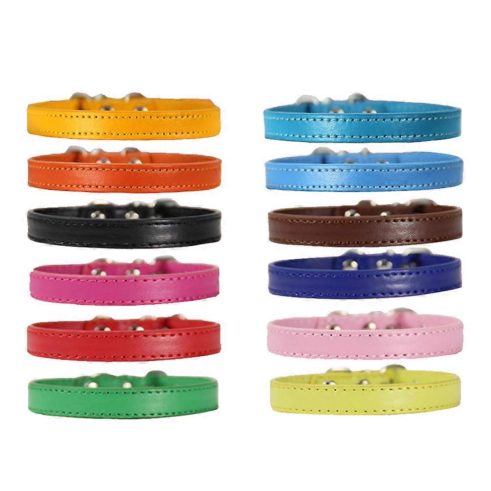 12Pcs Fashion Neck Ring Pet Collar Designed For Dogs And Cats Assorted Color Perfect Accessory For Daily Use And Photography