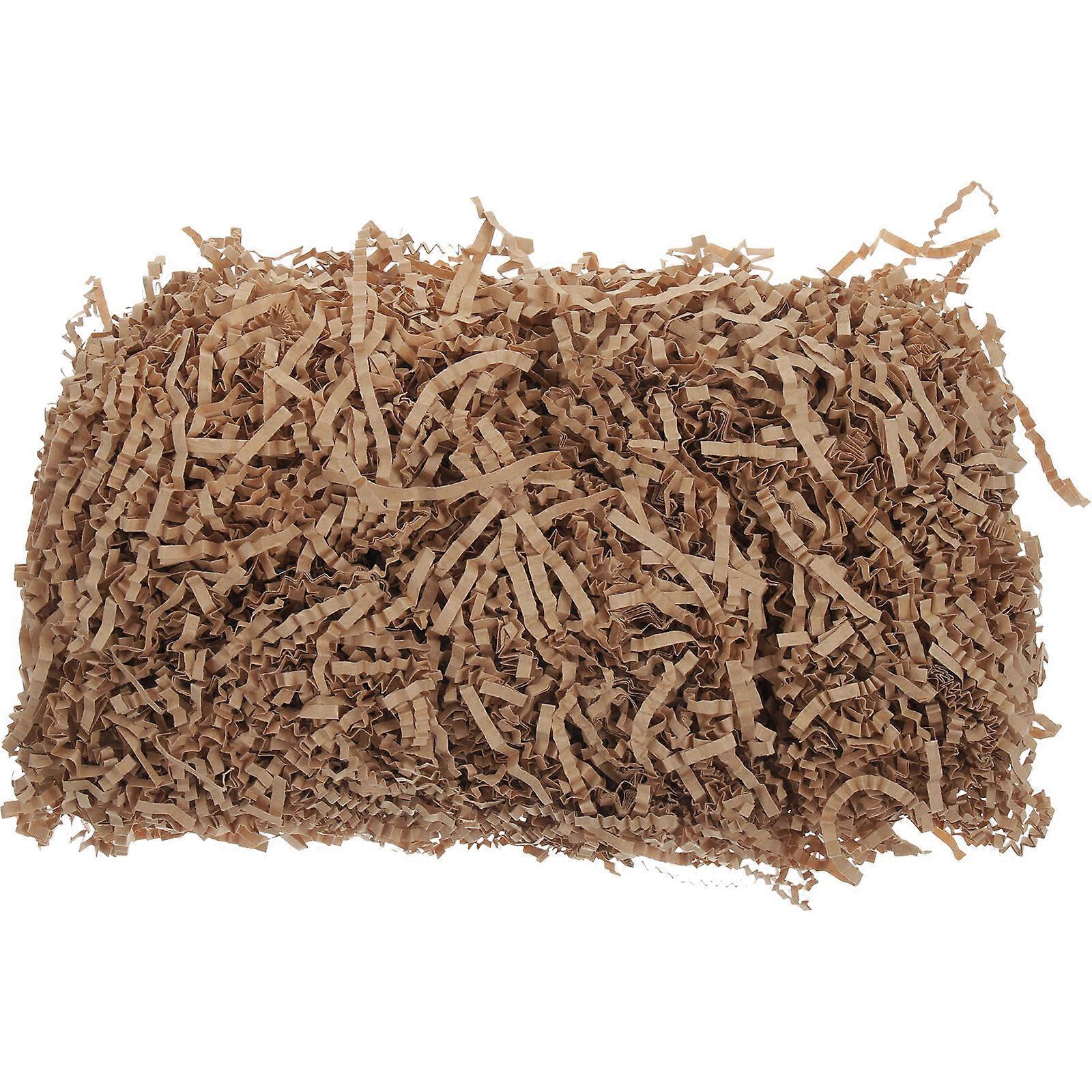 Light Brown Crinkle Cut Shredded Paper for Gift Box Filler and Package Stuffing 5 Bags