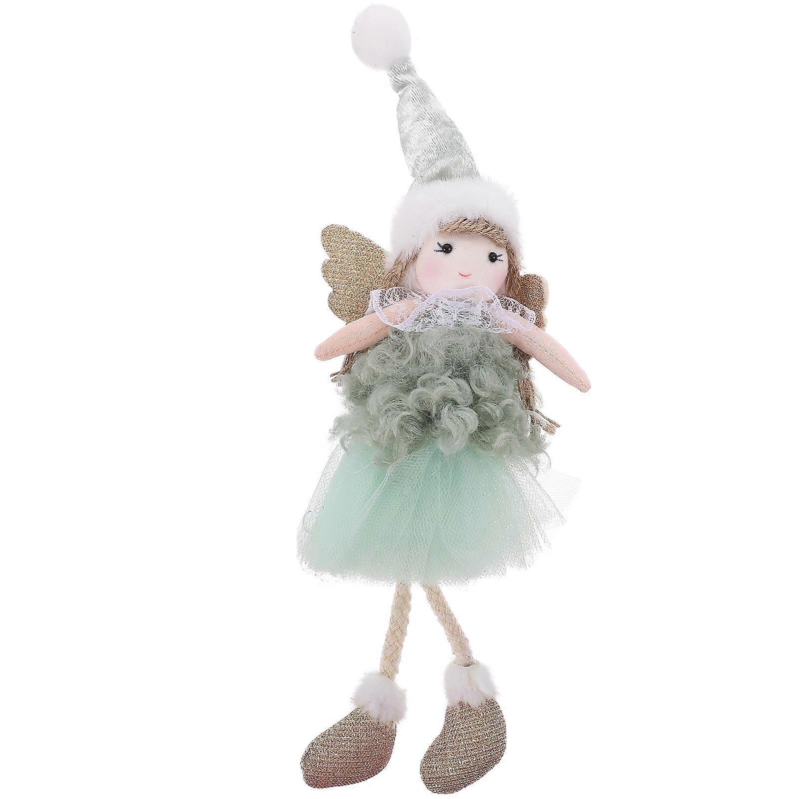 Charming Green Fabric Christmas Tree Angel Ornament Perfect for Women's and Children's Room Decor with Lovely Appearance 1Pcs