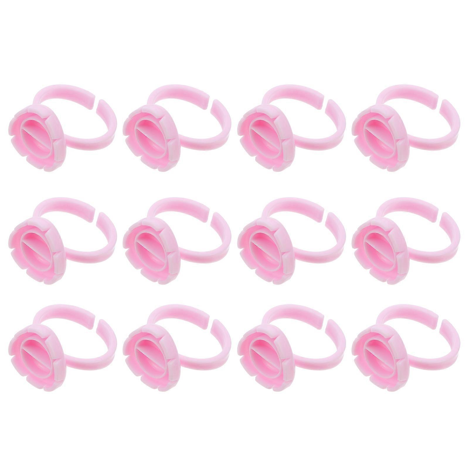 Pink Ring Cup for Extension 100Pcs Plastic Accessories