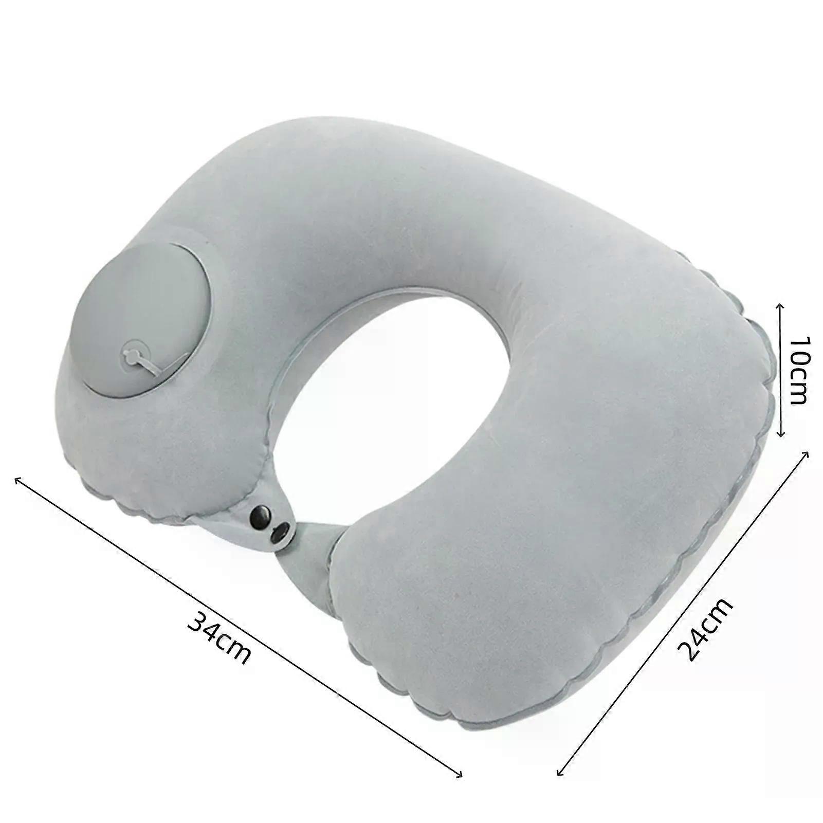 U-shaped Neck Pillow Inflatable Fatigue Relief Travel Pillow Flight Headrest Sleep U-shaped Cushion Suitable for Plane