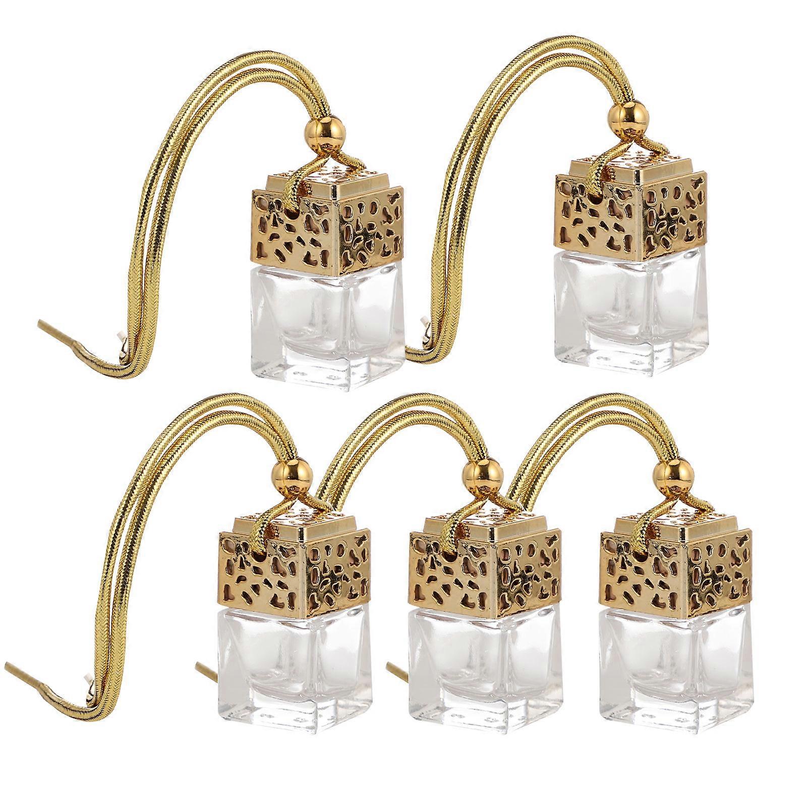 Car Decoration Accessory 5Set Empty Car Freshener Bottles Elegant Design Aromatherapy Car Hanging Decoration