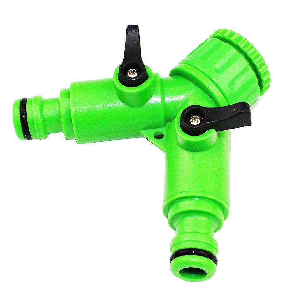 Multifunctional Hose Connector 2Pcs Green Water Flow Control For Gardening Split Water Flow Use