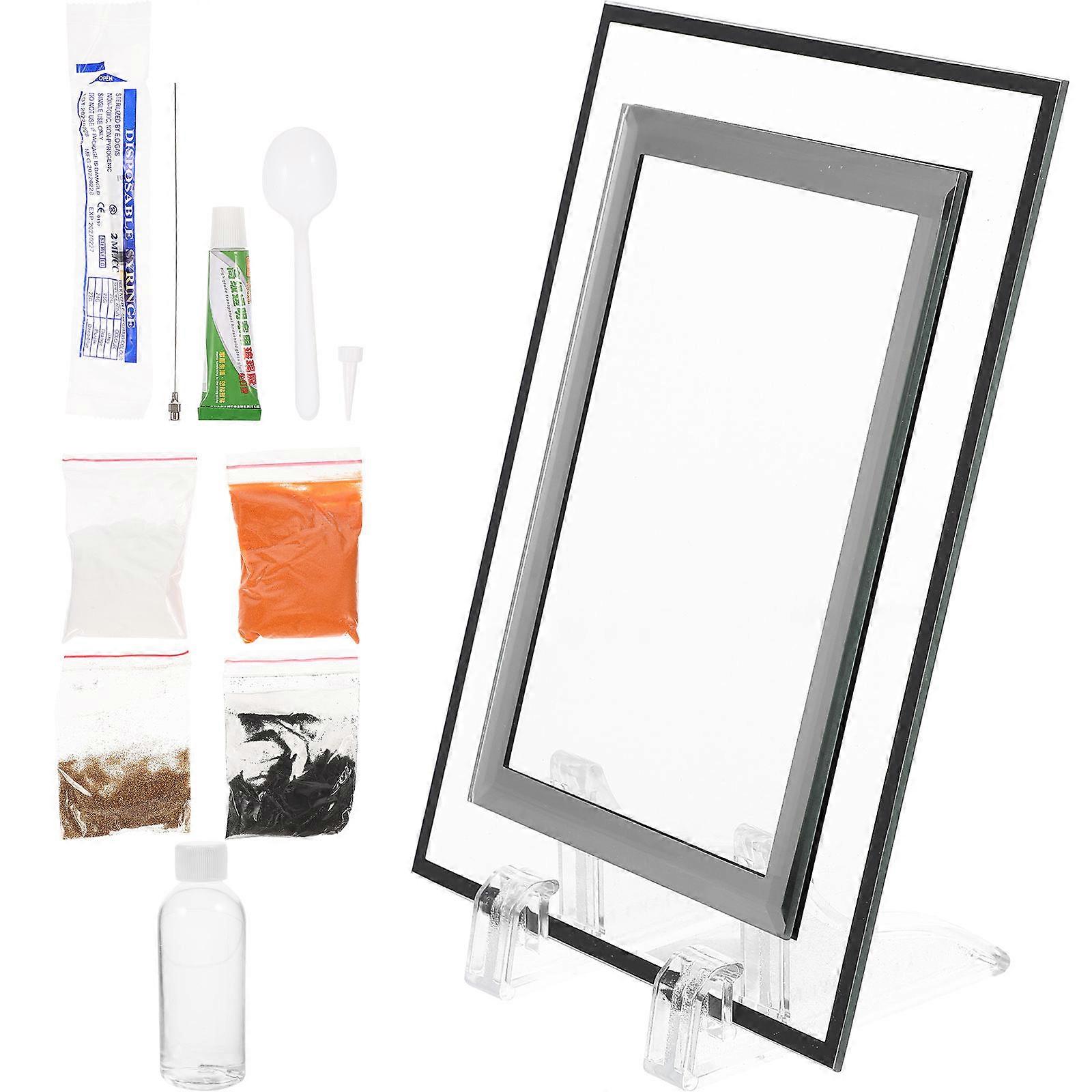 Moving Sand Art Material Set For Home And Office Decor With Assorted Color And Shape 1 Set