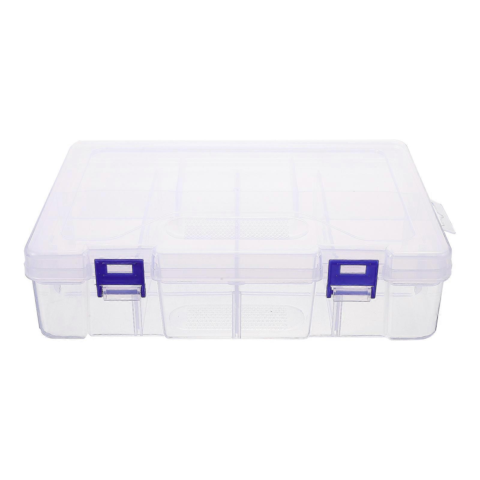 Nail Art Storage Box for Pet Use Transparent Plastic Organizing Container with Multi-grid 5