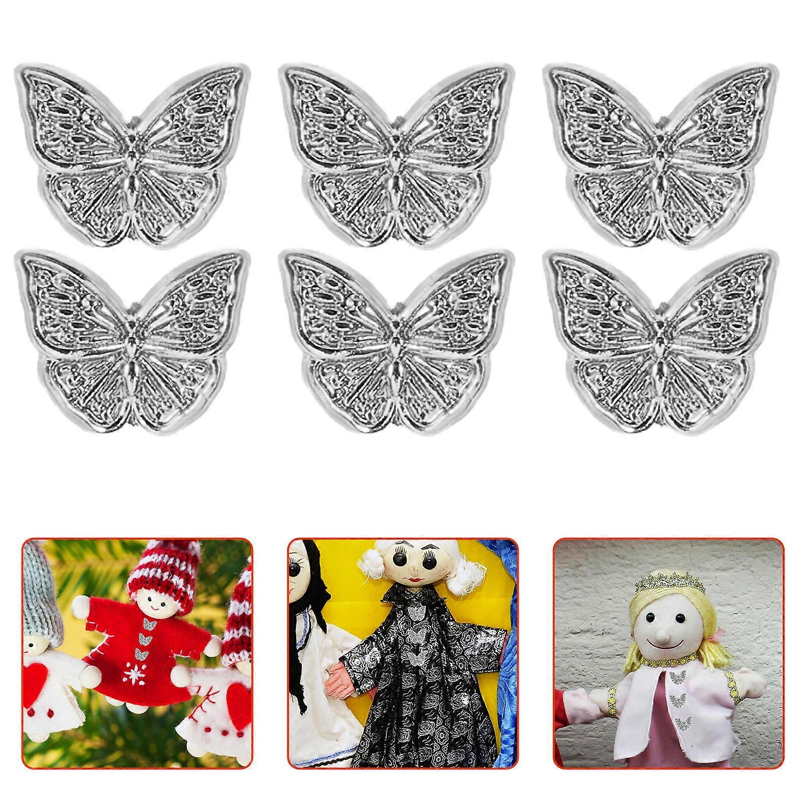 DIY Sewing Buttons for Doll Clothing 100Pcs Silver Iron for Button Replacement and