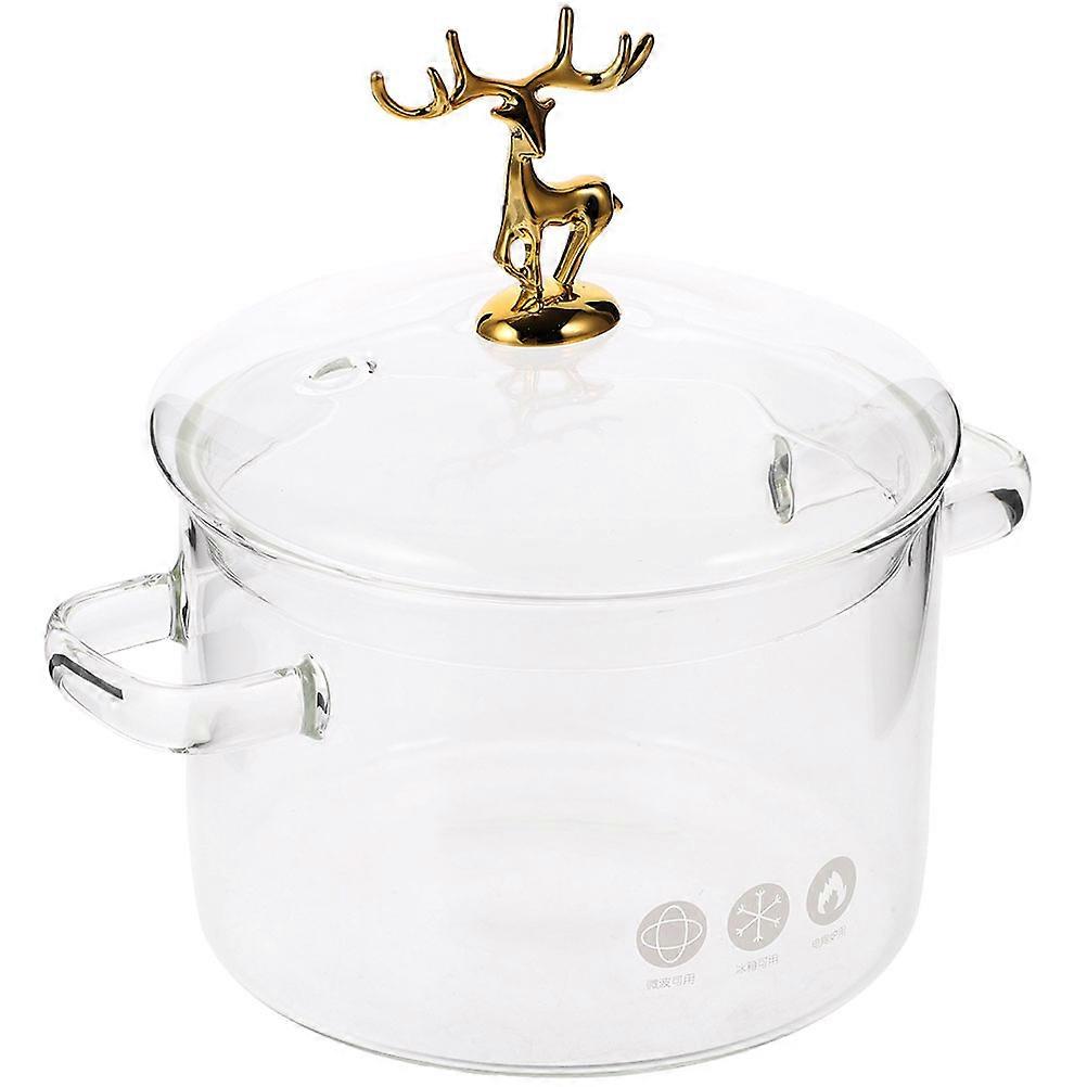 Multipurpose Stew Pot with Lid, Glass Construction for Slow Stewing and Storage