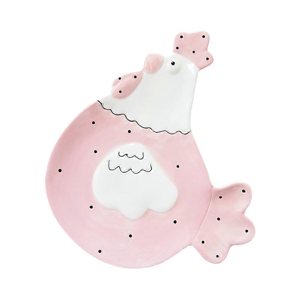 Ceramic Serving Platter 1Pack For Family Gatherings In Pink Color With Delightful Design