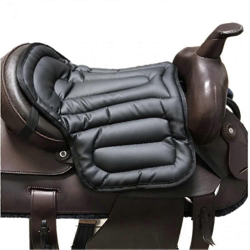 Horse Saddle Pads, Riding Shock Absorbing Seat Cushion Cushioning Saddle Pad for Riding Black Ref: 8196