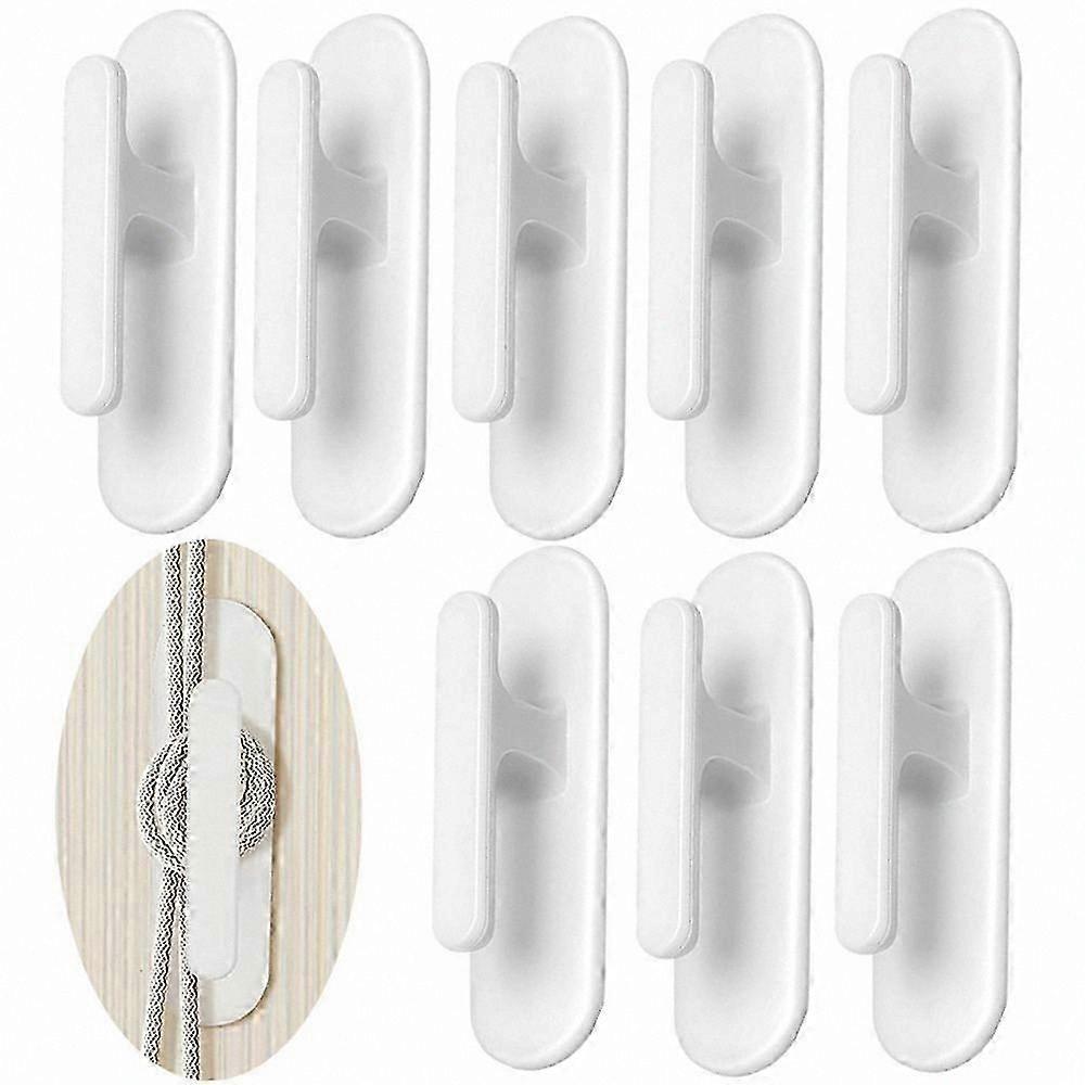 8-Pack Blind Cord Organizers with Adhesive Hooks for Window Blinds String Management and Child Safety Solution