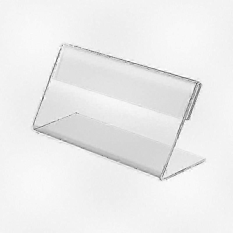 50pcs Clear Acrylic Business Card Holders & Info Tag Stands for Desktop Display