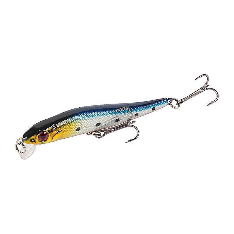 8-color floating fishing lures, equipped with rattles and treble hooks, 5-piece set, for catching pike and bass
