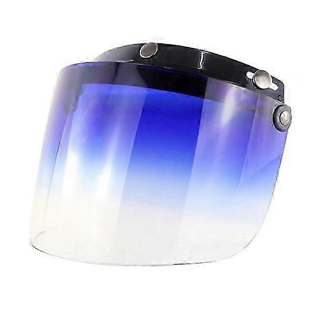 Exquisite 2023 New Open Face Helmet Visor Motorcycle Helmet Bubble Visor Lens Bubble Shield 3-Snap Design Flip Up Down Helmets Accessories