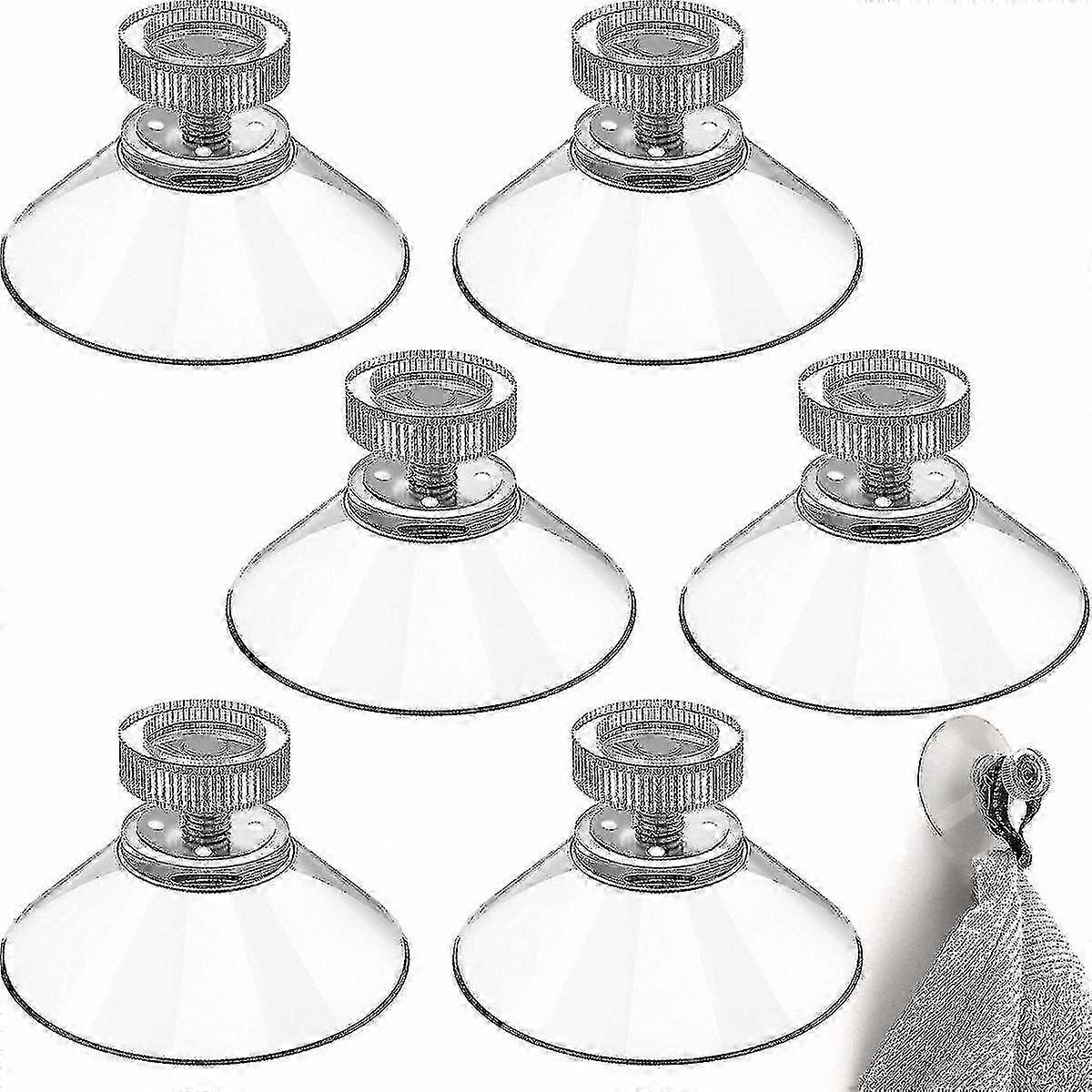 8-Pack Suction Cups with M4x10mm Thread, Transparent Knurled Nuts Included