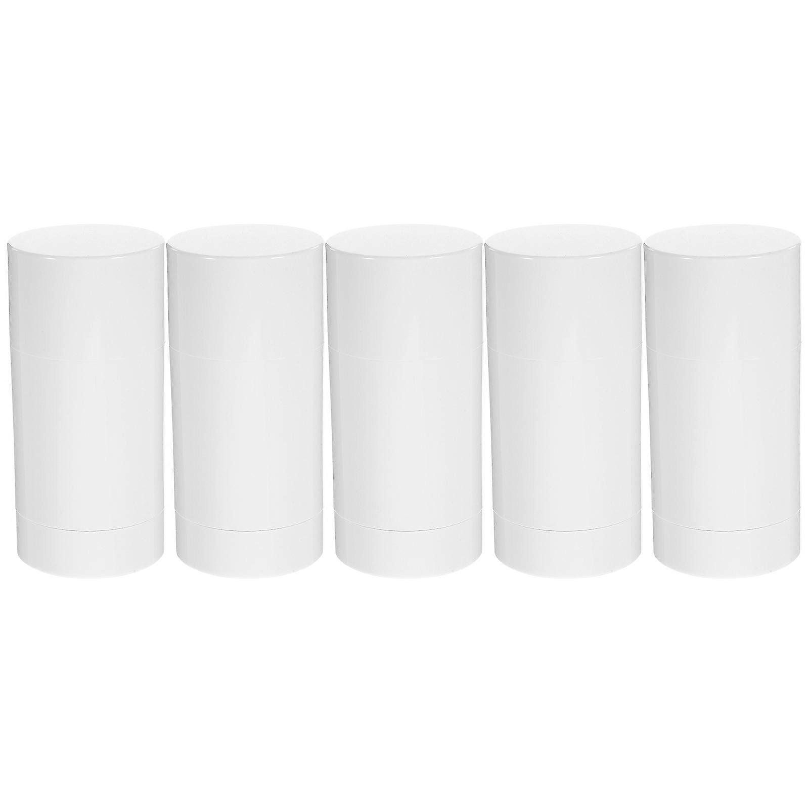 Rotatable Filling Stick Balm Containers Round for Home Pp Durable Material with Portable Design 5Pcs