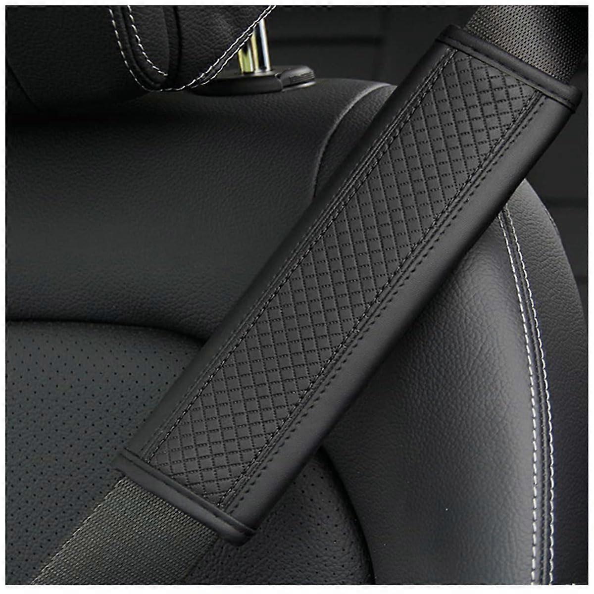 Car Seat Belt Pads For Benz GLA 2020-2023, 2 Pcs Harness Strap Covers, Soft Black Fabric
