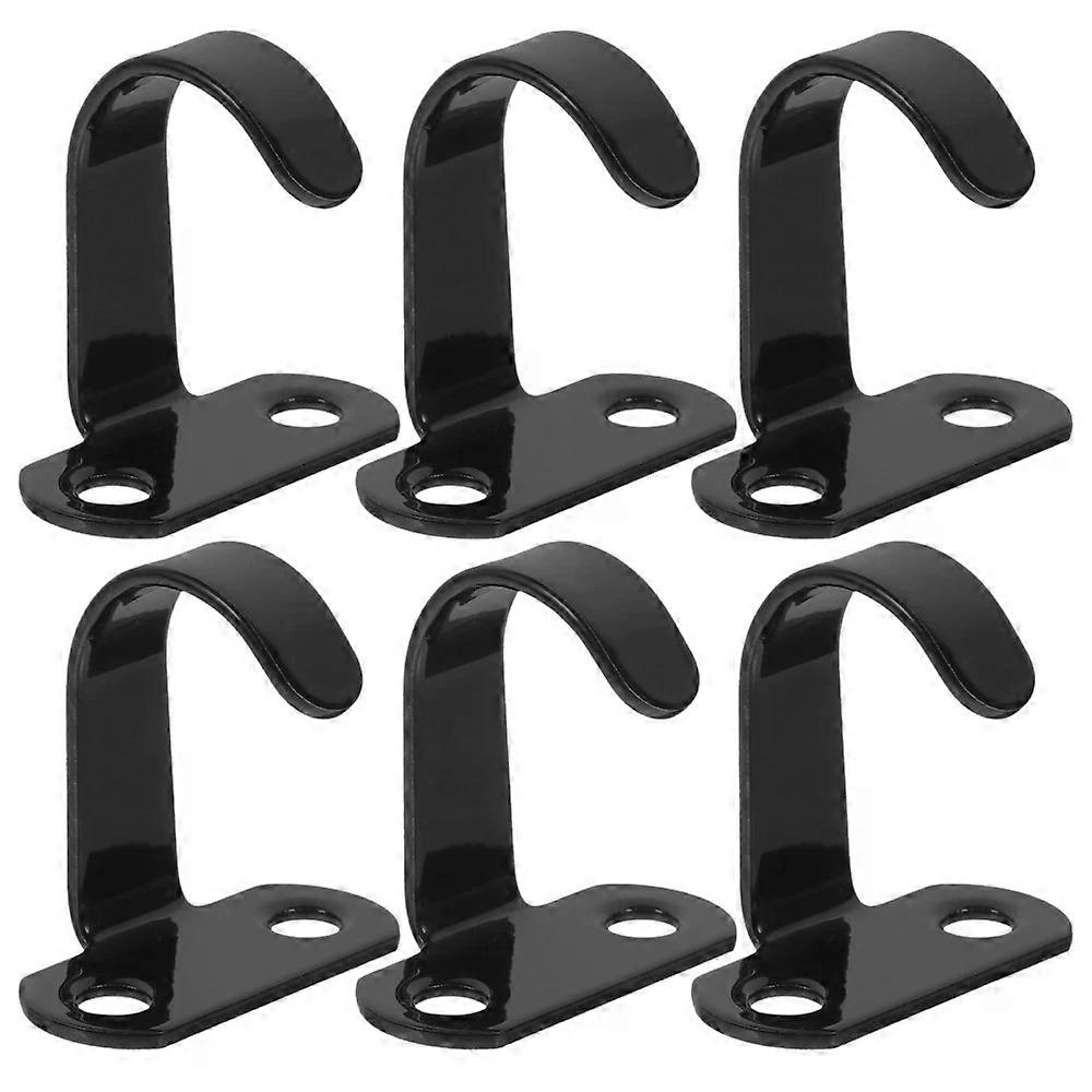 6pcs Hooks, Under Cabinet Under Shelf Screw Mounted Heavy Duty Iron Hooks