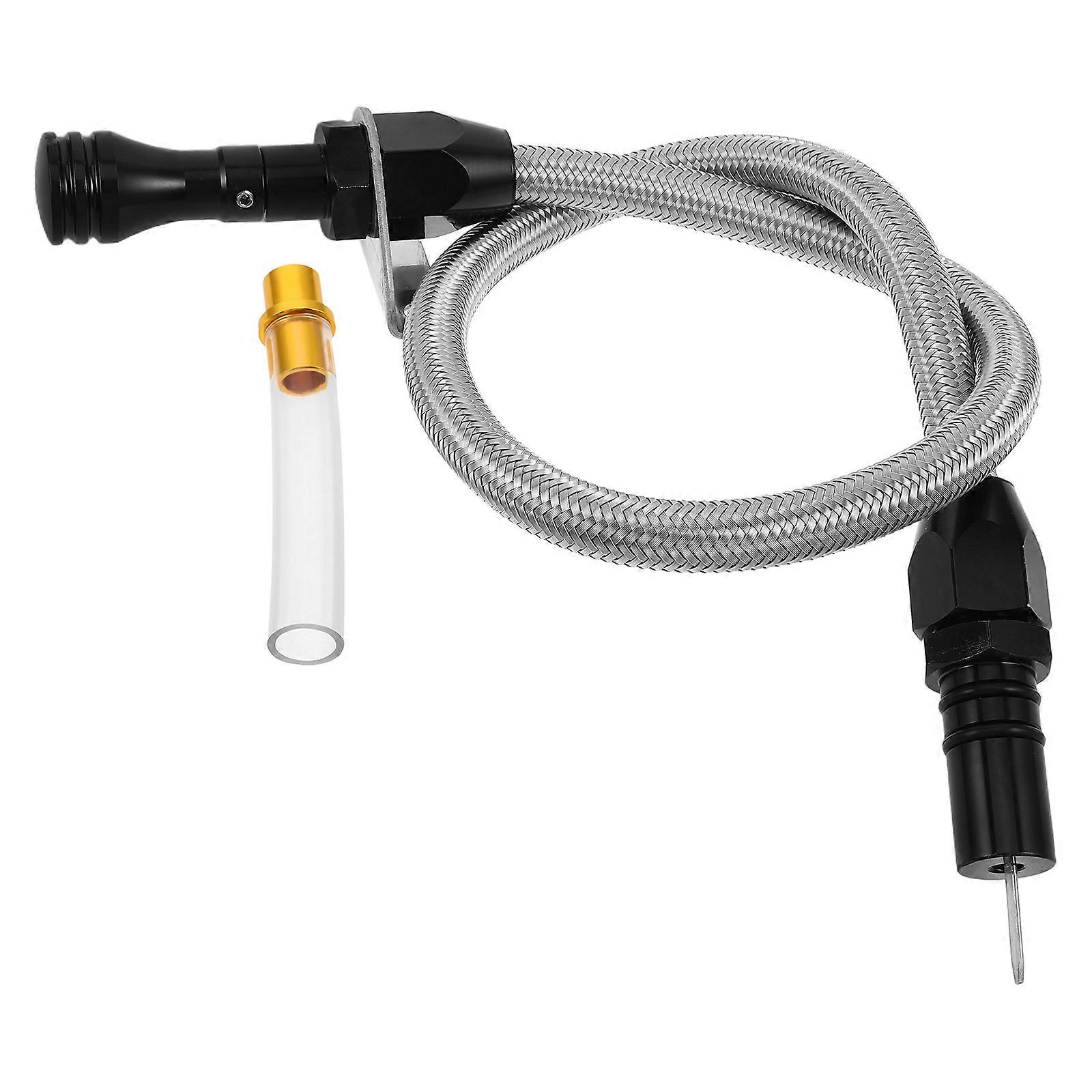 It sounds like you're referring to an **engine oil measuring rod** (also known as a dipstick) or a **transmission fluid check tube**, possibly for a