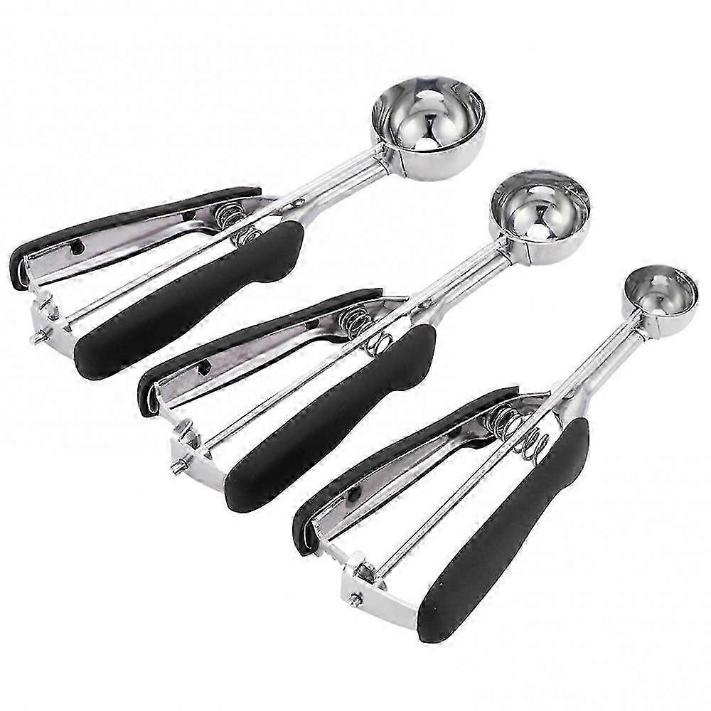 Ice Cream Scoop Set 3PCS Stainless Steel Cookie Scoop and Watermelon Digger