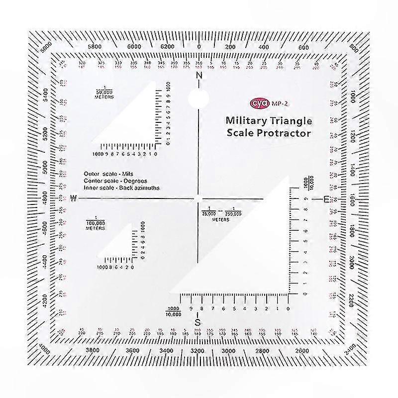Map Scale Ruler for Military Grid Coordinates 1:25K 1:50K 1:100K 1:250K MGRS-Compatible Measuring Tool