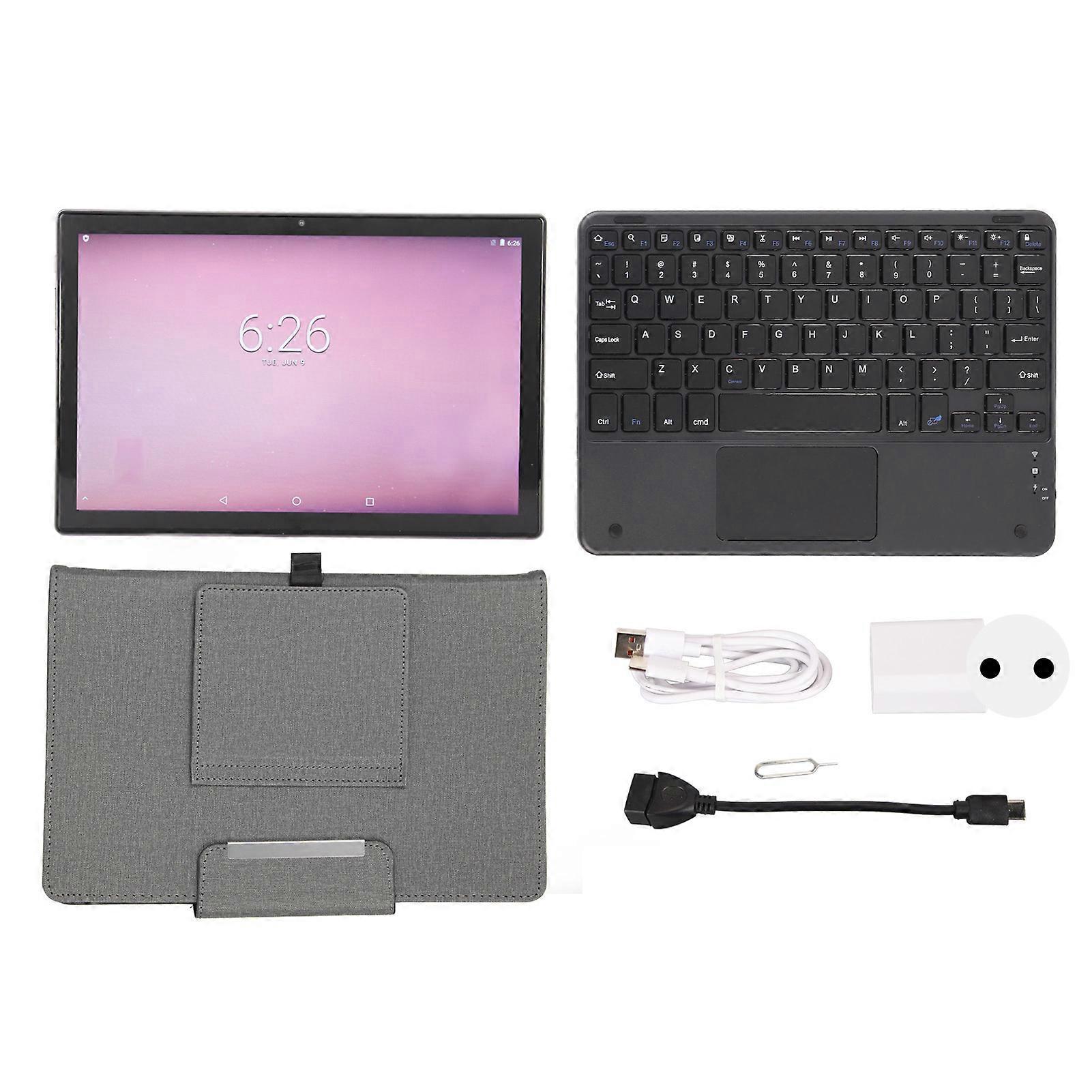 2 in 1 Tablet 10.1 Inch Android 12, 8GB RAM, 256GB ROM, 4G Network, Keyboard, EU Plug