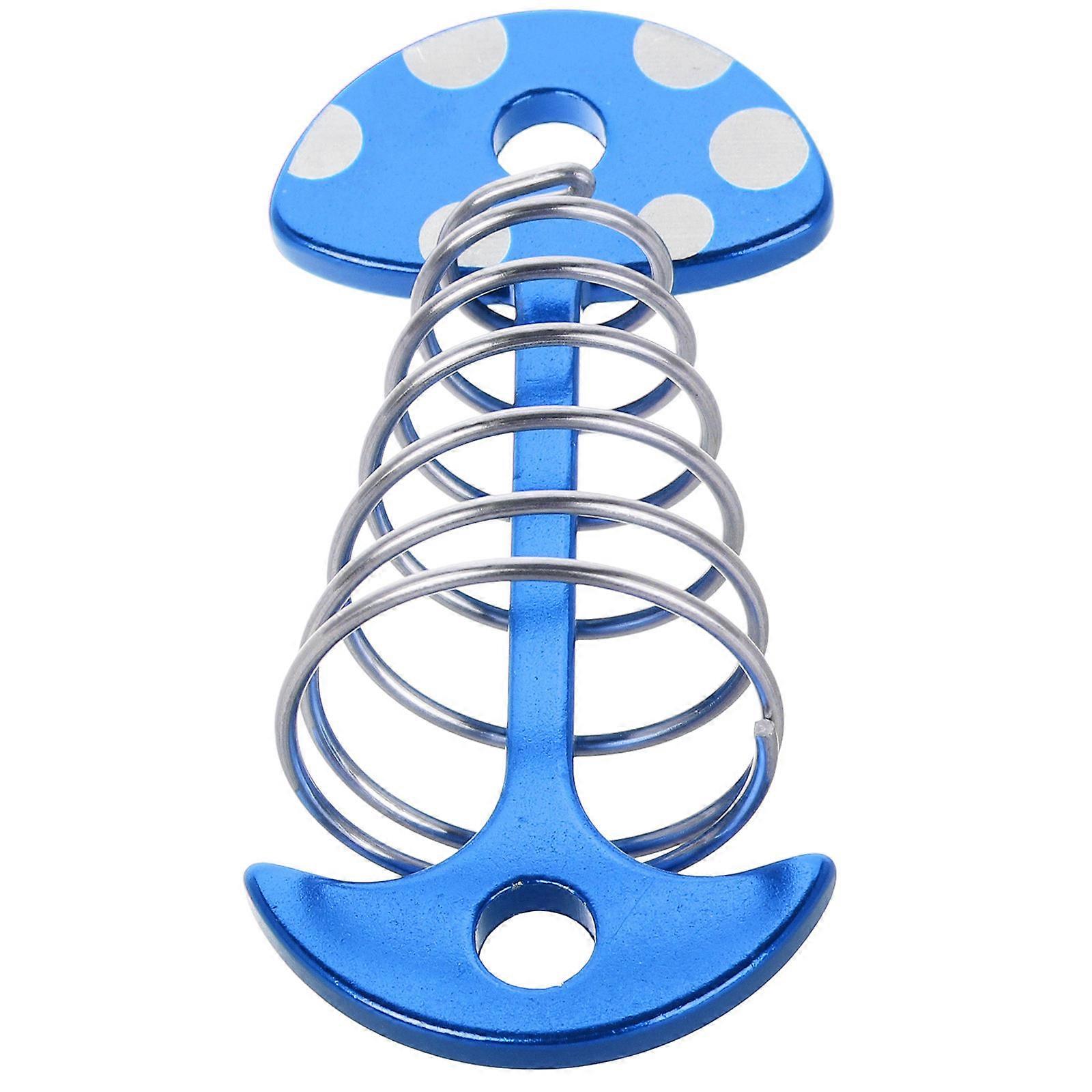 Blue Metal Spring Buckle for Hanging Strong and Durable Tent Rope Tightener Portable Camping Gear