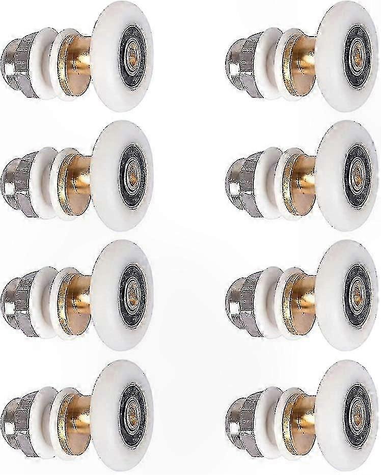 Smooth-Gliding Rollers for Sliding Shower Doors, 8-Pack Replacement Wheels with Durable Design