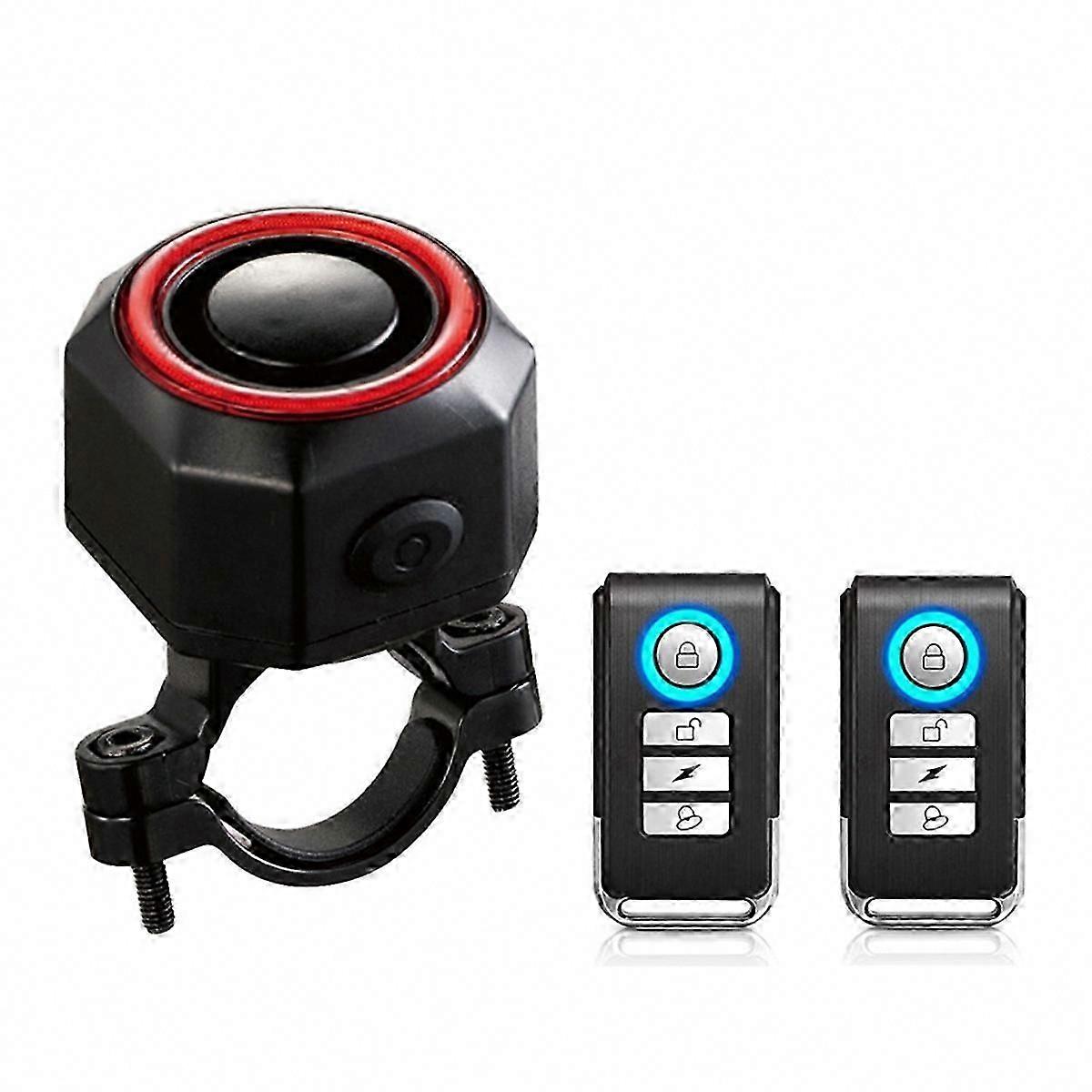 Wireless Bike Alarm with Vibration Motion Sensor, IP65 Waterproof Anti-Theft Rear Light for Bicycle Security