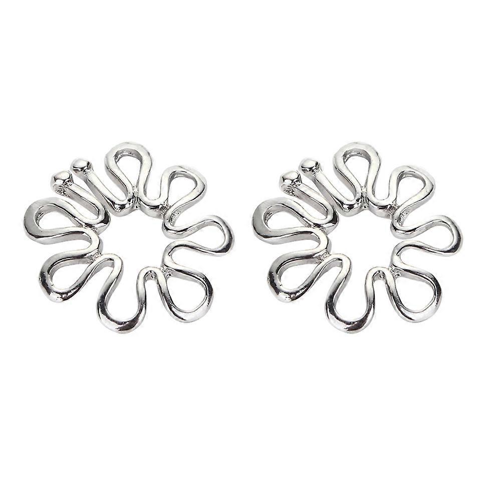 Nipples Decor Faux Body Piercing Jewelry Clip on Rings 2Pcs Collection