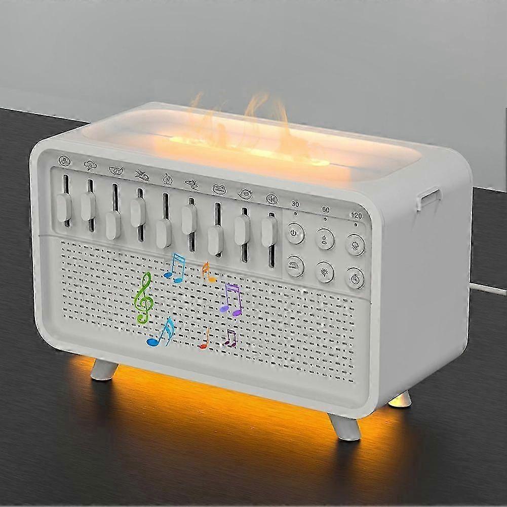 White Noise Sound Machine with Bluetooth, Night Light & Aroma Diffuser, 8 Soothing Sounds for Sleep Aid