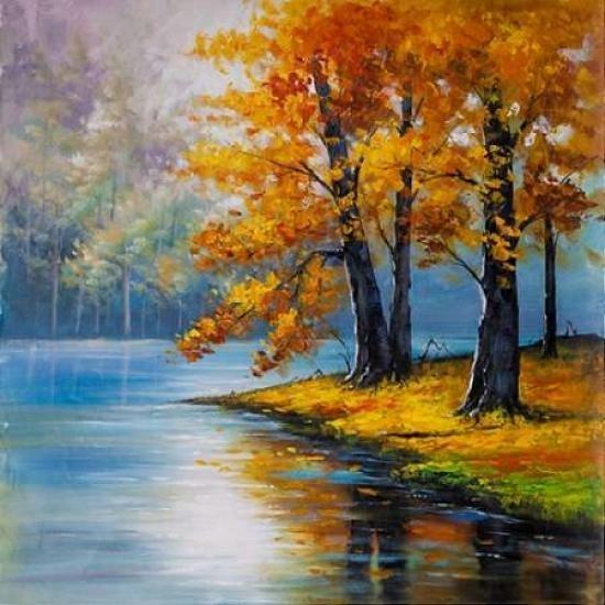 Tree with Autumn Colors Poster