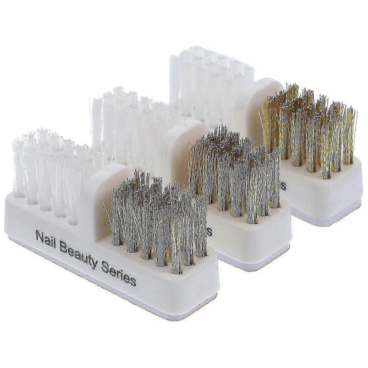 Pack Nail Drill Bit Cleaning Brushes - Durable Copper Wire & Plastic, Perfect for Salons &
