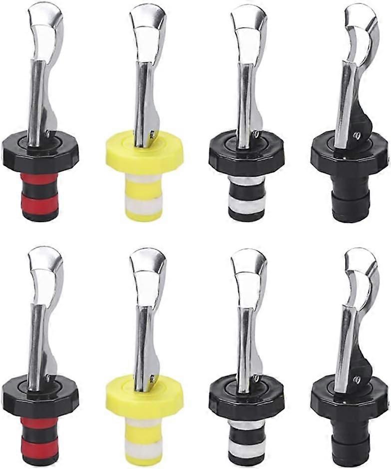 Wijnfles stop 8 stuks flesstoppers met hendel siliconen fles stop wijnstoppers