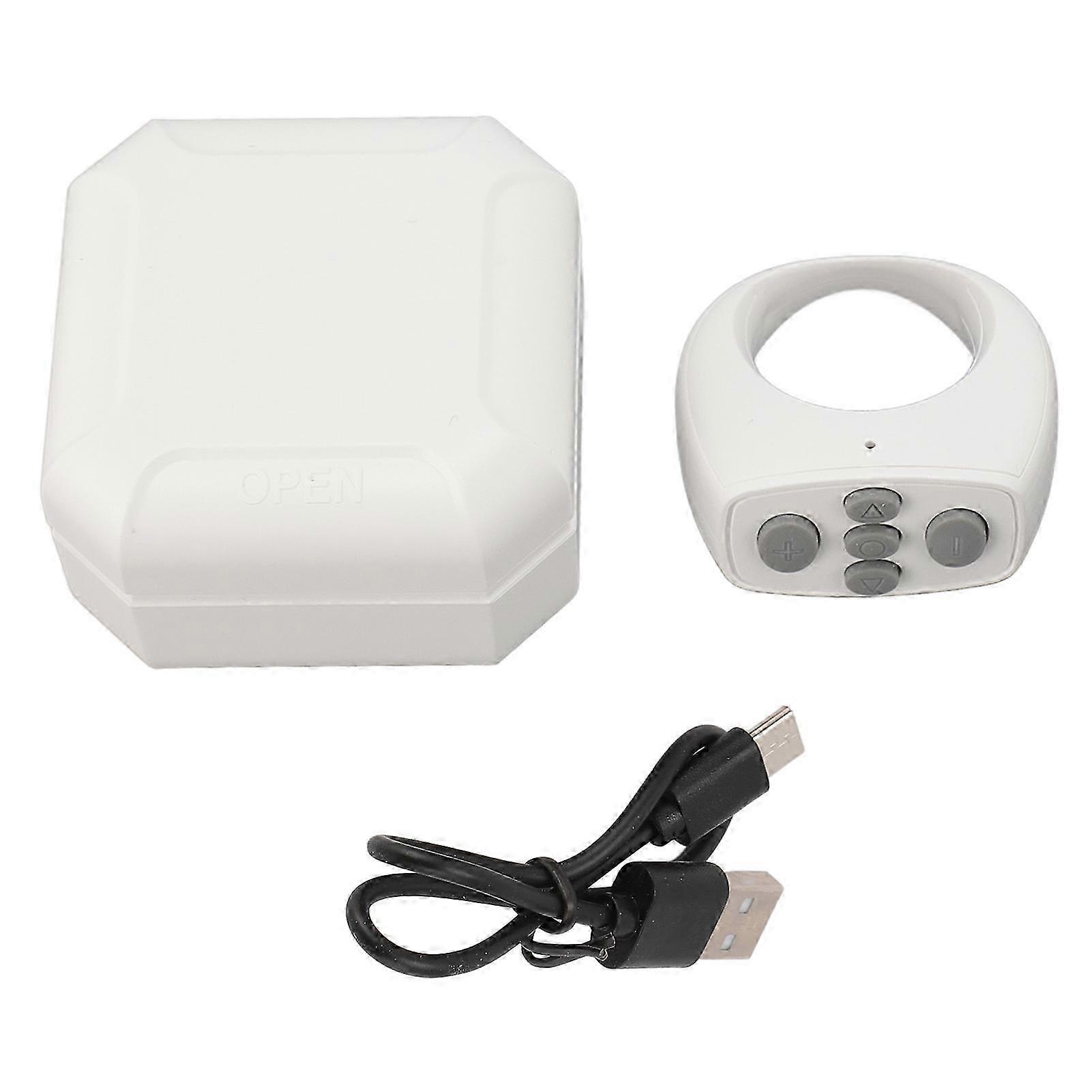 2025 Bluetooth Ring 10M with 200mAh Charging Compartment Remote Control Page Turner for Selfie Viewing Video Electronic Book