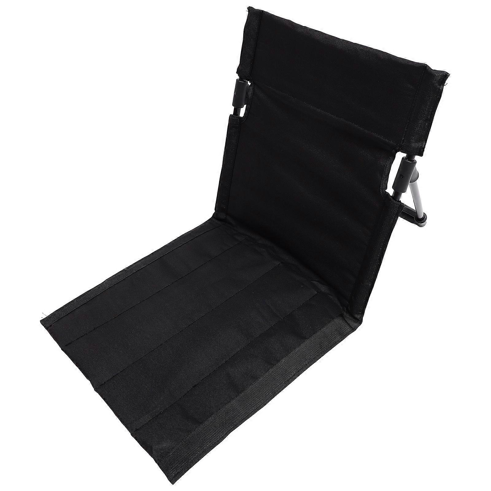 Foldable Beach Chair for Outdoor Camping Leisure Chair Black