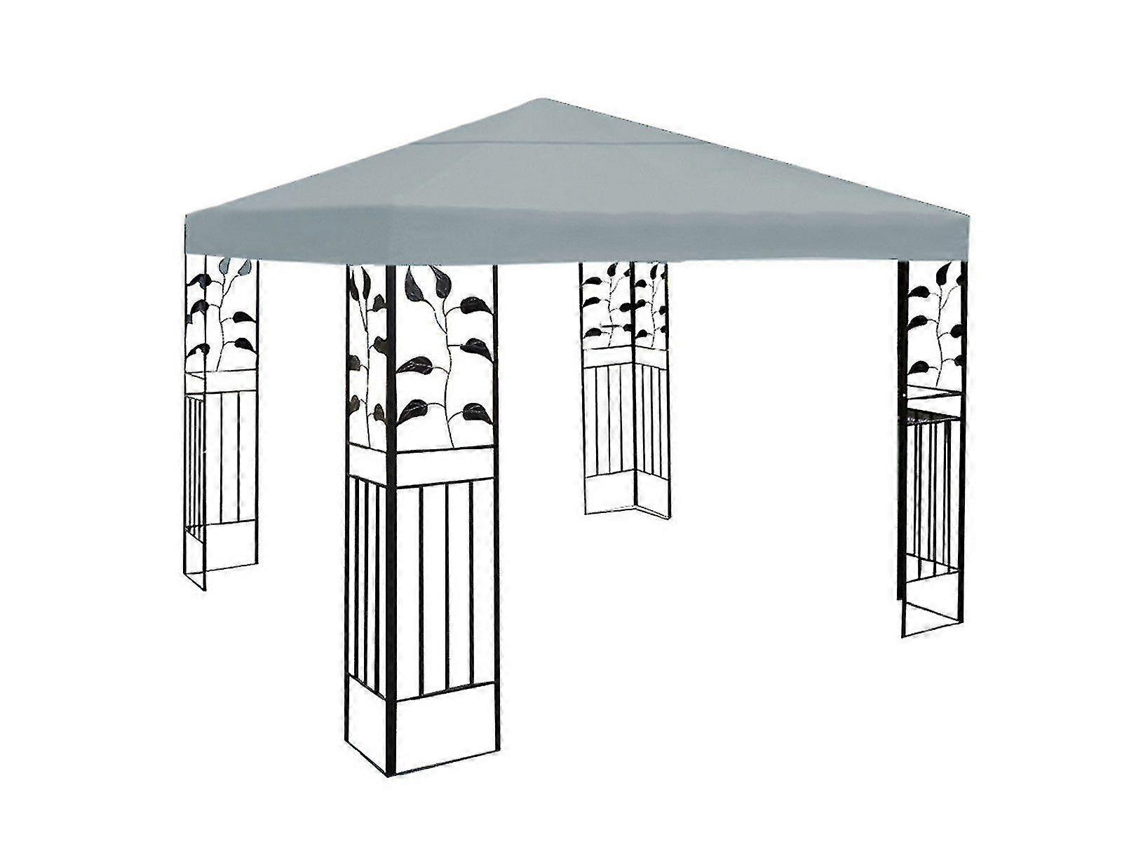 suitable for single tier 3x3m gazebo replacement top cover grey c5